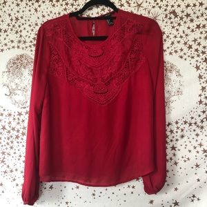 Forever 21 red blouse